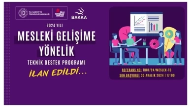 Batı Karadeniz Kalkınma Ajansı 2024 Yılı Mesleki Gelişime Yönelik Teknik Destek Programı başvuruları devam ediyor